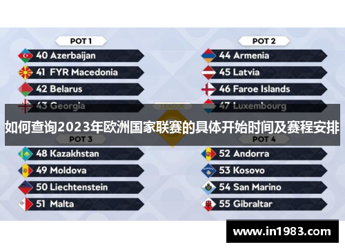 如何查询2023年欧洲国家联赛的具体开始时间及赛程安排